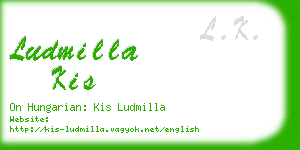 ludmilla kis business card